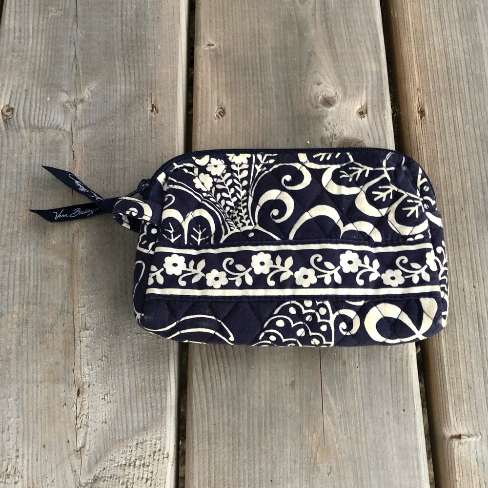 Vera Bradley Twirly Bird Navy Small Cosmetic Bag